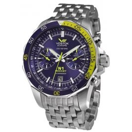 sportowy męski Zegarek Vostok Europe N1 ROCKET 6S21-2255253 B na bransolecie