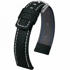 Pasek HIRSCH Carbon 100m-WR L 02592050-2-18 skórzany 18 mm - Paski HIRSCH