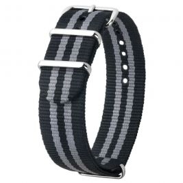 Pasek HIRSCH Rush czarny/szary 40406030-2-20 tekstylny NATO 20 mm