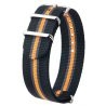 Pasek HIRSCH Rush czarny/szary/pomarancz. 40406052-2-20 tekstylny NATO 20 mm - Paski HIRSCH