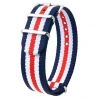 Pasek HIRSCH Rush niebieski/bialy/czerwony 40406028-2-18 tekstylny NATO 18 mm - Paski HIRSCH