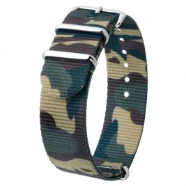 Pasek HIRSCH Rush zielone moro 40406040-2-20 tekstylny NATO 20 mm - Paski HIRSCH