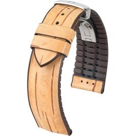Pasek HIRSCH Birch L 0921045090-2-22 kauczuk i kora brzozowa 22 mm - Paski HIRSCH