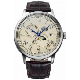 klasyczny męski Zegarek Orient Automatic Classic Sun & Moon Bambino RA-AK0803Y10B na pasku