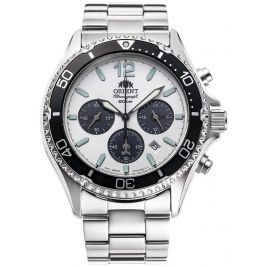 sportowy męski Zegarek Orient Mako Solar RA-TX0203S10B Chronograph - Zegarki Orient
