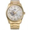 klasyczny męski Zegarek Orient Contemporary Mechanical Open Heart RA-AR0007S10B na bransolecie