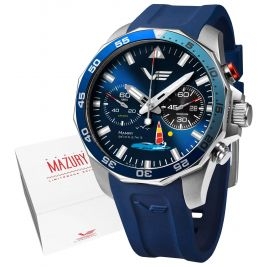 sportowy męski Zegarek Vostok Europe N1 ROCKET Mazury Jezioro Mamry 6S21-225A468 na pasku