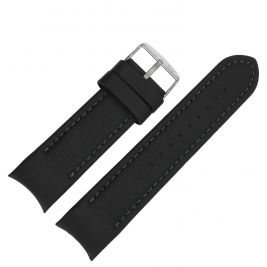 Pasek Vostok Europe Anchar - Skóra 7172 czarny z zielonym p. matowa kl. - Paski i bransolety VOSTOK