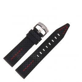 Pasek Vostok Europe Engine - Skóra A646 czarny dziurkowany matowa kl. - Paski i bransolety VOSTOK