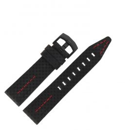 Pasek Vostok Europe Engine - Skóra C647 czarny dziurkowany czarna kl.