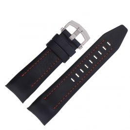 Pasek Vostok Europe Lunokhod - Skóra H448 granatowy z pomarańczowym p. matowa kl. - Paski i bransolety VOSTOK