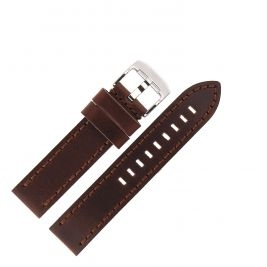 Pasek Vostok Europe Space Race - Skóra A661 brązowy ciemny błyszcząca kl. - Paski i bransolety VOSTOK