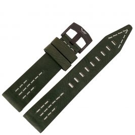 Pasek Vostok Europe SSN-571 - Skóra F608 zielony z białym p. szara kl. - Paski i bransolety VOSTOK