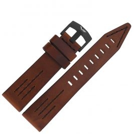 Pasek Vostok Europe SSN-571 - Skóra F612 brązowy z szarym p. szara kl. - Paski i bransolety VOSTOK