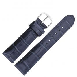 Pasek Vostok Europe Undine - Skóra A526 niebieski croco stalowa kl. - Paski i bransolety VOSTOK