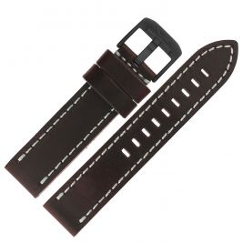 Pasek Vostok Europe Almaz - Skóra (C677) brązowy z białym p. czarna kl. - Paski i bransolety VOSTOK
