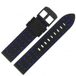 Pasek Vostok Europe Celestial - Skóra (E694) czarny z niebieskim p. czarna kl. - Paski i bransolety VOSTOK