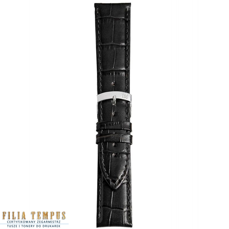 Pasek Morellato Extra EC Alligatore Calf Black 28mm A01X5201656019CR28 - Paski i bransolety MORELLATO