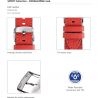 Pasek Morellato Paragliding Cuoio Volanato WR Red 22mm A01X5394D14082CR22 - Paski i bransolety MORELLATO