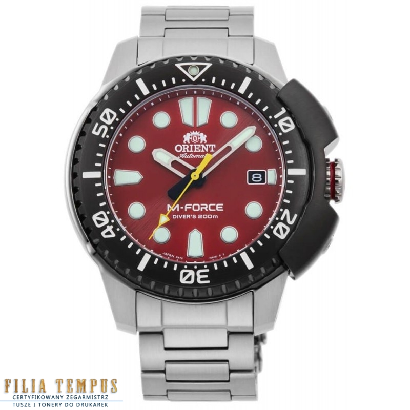 sportowy męski Zegarek Orient M-Force Automatic RA-AC0L02R00B na bransolecie