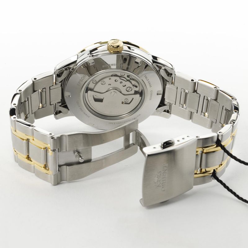 klasyczny męski Zegarek Orient Sun &amp; Moon Automatic RA-AS0007S10B Open Heart na bransolecie