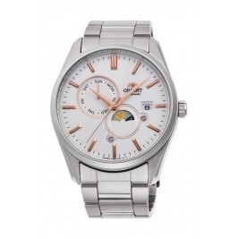 klasyczny męski Zegarek Orient Classic Sun & Moon Automatic RA-AK0306S10B na bransolecie