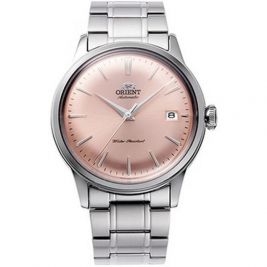 klasyczny męski Zegarek Orient Bambino RA-AC0M11Y30B Salmon na bransolecie stalowej