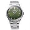 klasyczny męski Zegarek Orient Bambino RA-AC0M09E30B Olive na bransolecie stalowej