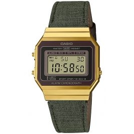 casual uniseks Zegarek Casio Vintage A700WEGL-3AEF Iconic na pasku