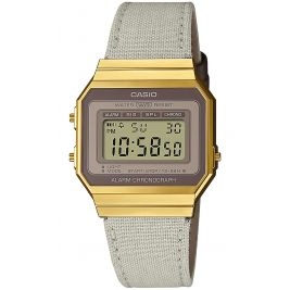 casual uniseks Zegarek Casio Vintage A700WEGL-7AEF Iconic na pasku