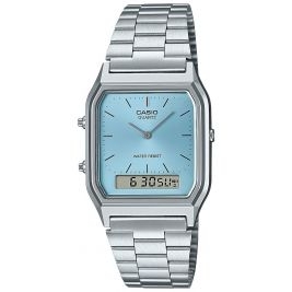 casual uniseks Zegarek Casio Vintage AQ-230A-2A1MQYES na bransolecie stalowej