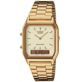 casual uniseks Zegarek Casio Vintage AQ-230GA-9DMQYES na bransolecie stalowej