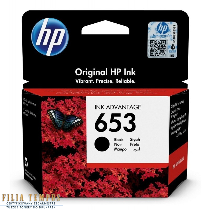HP 653 czarny (3YM75AE) oryginalny HP - Hewlett Packard - Tusze HP