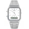 casual uniseks Zegarek Casio Vintage AQ-230A-7DMQYES na bransolecie stalowej
