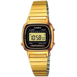 casual damski Zegarek Casio Vintage LA670WEGA-1EF Mini bransolecie stalowej