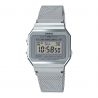 casual uniseks Zegarek Casio Vintage A700WEM-7AE Iconic na bransolecie stalowej