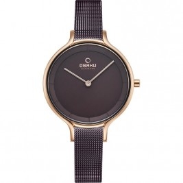 klasyczny damski Zegarek Obaku Denmark V228LXVNMN na bransolecie