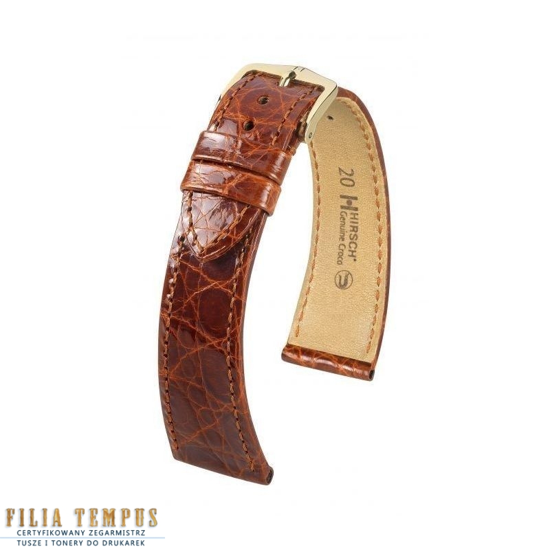 Pasek HIRSCH Genuine Croco M 18900870-1-15 ze skóry krokodyla 15 mm - Paski HIRSCH
