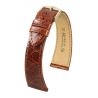 Pasek HIRSCH Genuine Croco M 18900870-1-18 ze skóry krokodyla 18 mm - Paski HIRSCH
