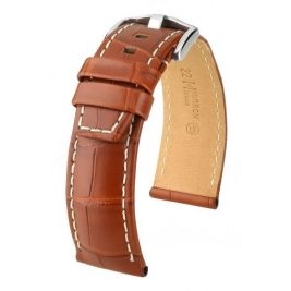 Pasek HIRSCH Tritone Alligator L 08607078-2-22 ze skóry krokodyla 22 mm - Paski HIRSCH