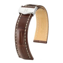 Pasek HIRSCH Navigator bez klamry 07007419-0-2218 ze skóry krokodyla 22 mm - Paski HIRSCH