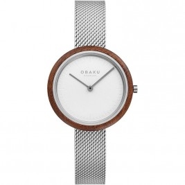 klasyczny damski Zegarek Obaku Denmark V245LXCIMC na bransolecie