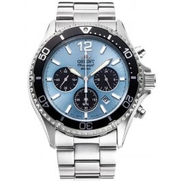 Zegarek Orient Mako Solar Chronograph RA-TX0206L10B Ice Blue - Zegarki ORIENT