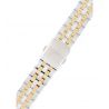 KDFJLSZ dwukolorowa stalowa bransoleta Orient Tri Star 20mm - Paski i bransolety ORIENT