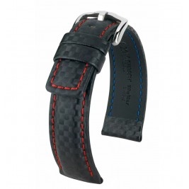 Pasek HIRSCH Carbon 100m-WR L 02592052-2-20 skórzany 20 mm - Paski HIRSCH
