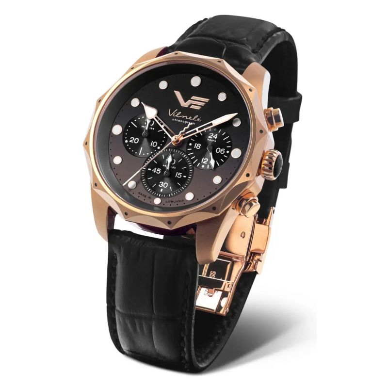 Sportowy elegancki zegarek damski na pasku Vostok Europe Vilnele Chrono JS20-125B751 Sportowy elegancki zegarek damski na pasku Vostok Europe Vilnele Chrono JS20-125B751