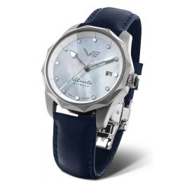 Sportowy elegancki zegarek damski na pasku Vostok Europe Vilnele Diamond Solar VS42-125A755