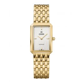 Pozłacany zegarek damski na bransolecie Cover Noble Square CO222.05 30mm