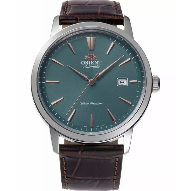 Elegancki zegarek do garnituru na pasku skórzanym Orient Classic Automatic RA-AC0F13E30B Contemporary Elegancki zegarek do garnituru na pasku skórzanym Orient Classic Automatic RA-AC0F13E30B Contemporary