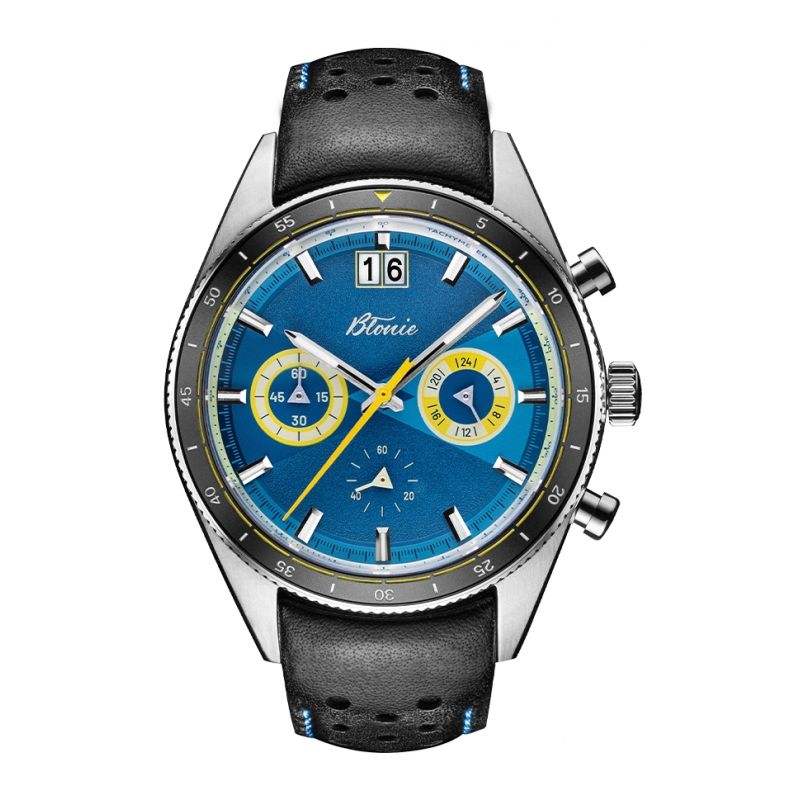 Sportowy zegarek męski z chronografem mechaquartz Błonie Super Sport Woda